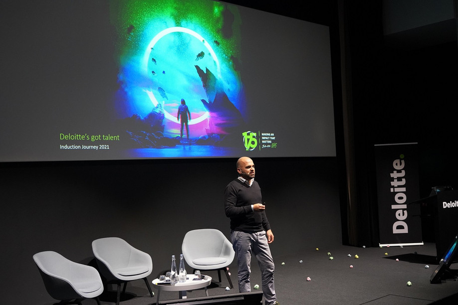 Stephan Tilquin, Partner and talent leader at Deloitte welcomed the new hires at the Big Four firm. Photo: Deloitte