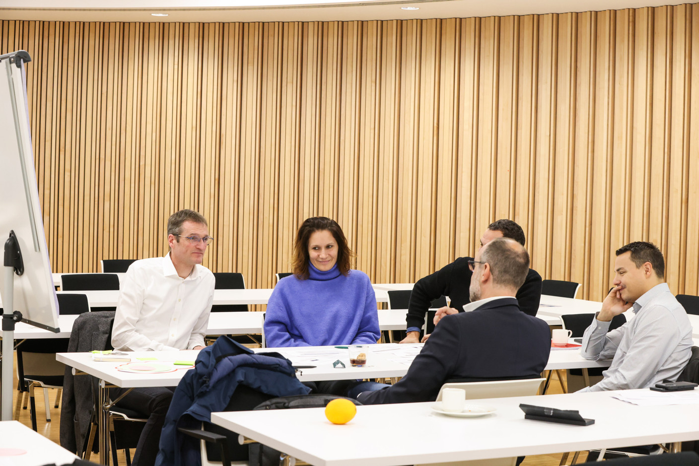 Vincent Henneaux (KBC Autolease) et Ghislaine Bon (Munhowen). (Photo: Eva Krins/Maison Moderne)