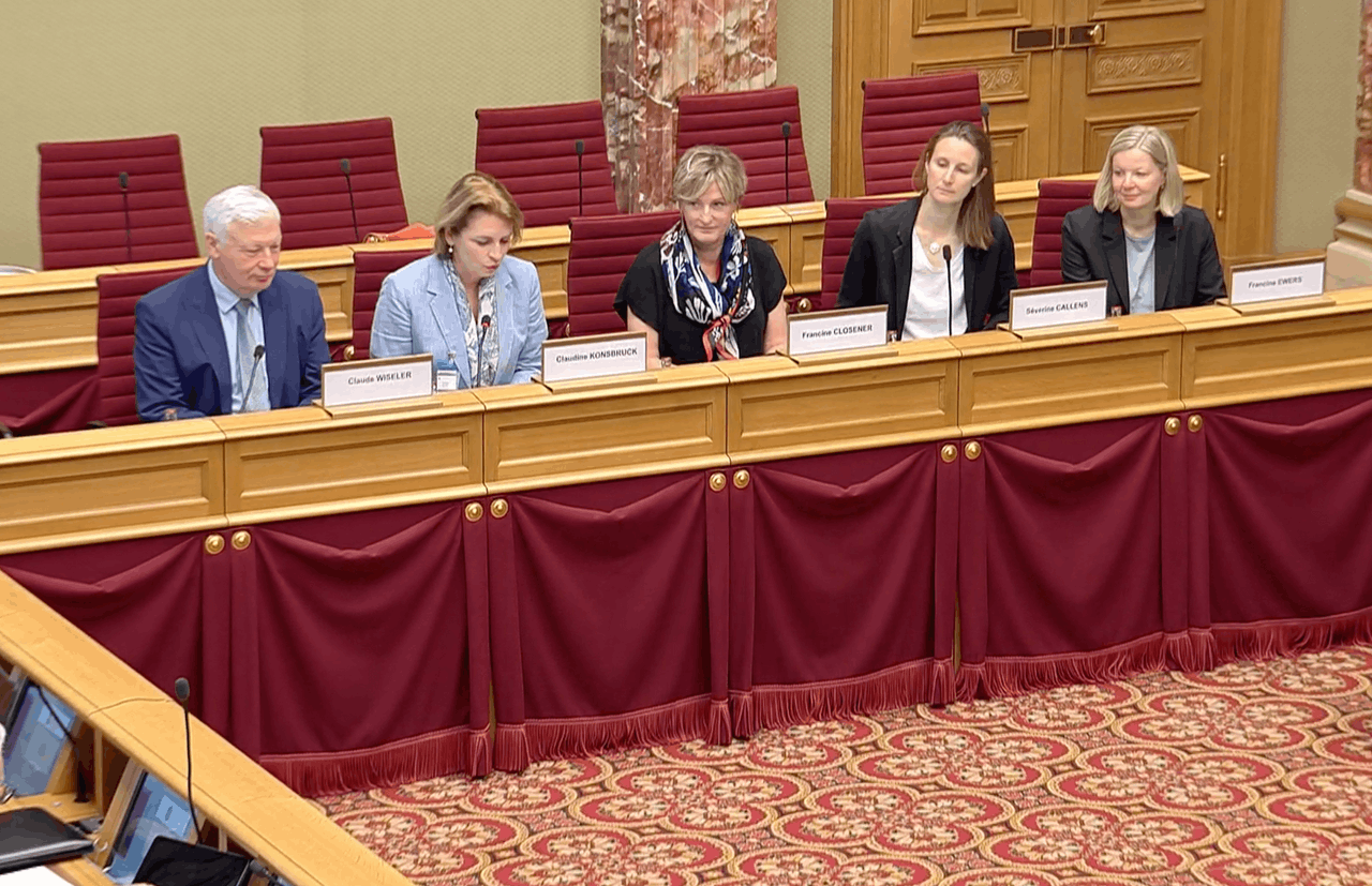 La nouvelle Ombudsman, Claudine Konsbruck, a présenté ce mercredi 21 mai le dernier rapport d’activités annuel rédigé par sa prédécesseuse Claudia Monti à la Chambre des députés. (Photo: Capture d’écran/Chambre des députés)