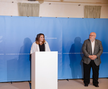 L’OGBL et le LCGB (ici avec leurs présidents respectifs Nora Back et Patrick Dury) seront mobilisés pour les salariés ce samedi 1 er mai, mais de manières différentes. (Photo: Romain Gamba/Maison Moderne/Archives)
