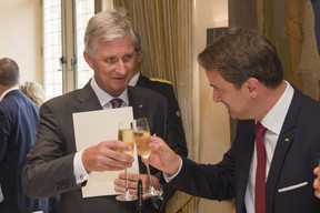 S.M. le roi des Belges Philippe, Xavier Bettel (Premier ministre) ((Photo: SIP/Jean-Christophe Verhaegen))