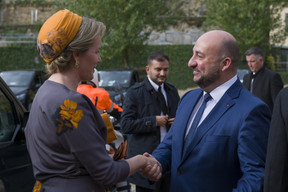 S.M. la reine des Belges Mathilde, Étienne Schneider (vice-Premier ministre) ((Photo: SIP/Jean-Christophe Verhaegen))
