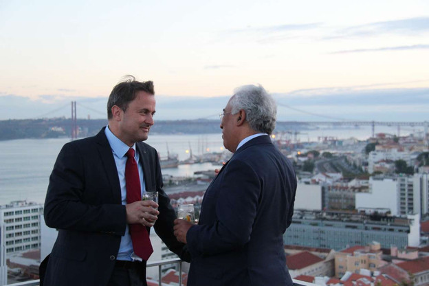 Tête-à-tête entre Xavier Bettel et le Premier ministre portugais, Antonio Costa, lors de la dernière visite officielle du Luxembourg au Portugal en juin 2019. (Photo: SIP)