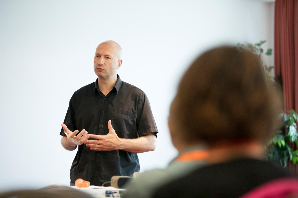 Arnaud Despinoy au Workshop Paperjam Club. (Photo: Jan Hanrion/Maison Moderne)