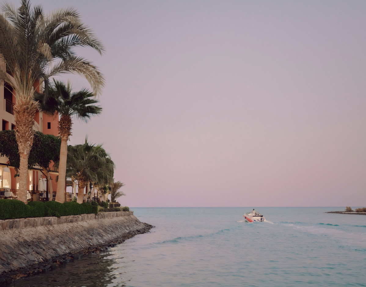 Approach by sea to the  Three Corners Ocean View  hotel.  Simon Menges & Nino Tugushi