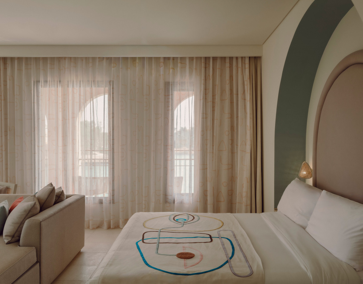 The guestroom renovation at the  Three Corners Ocean View Hotel  became the starting point, raising the experience from four stars to five not through ornament, but through order.  Simon Menges & Nino Tugushi
