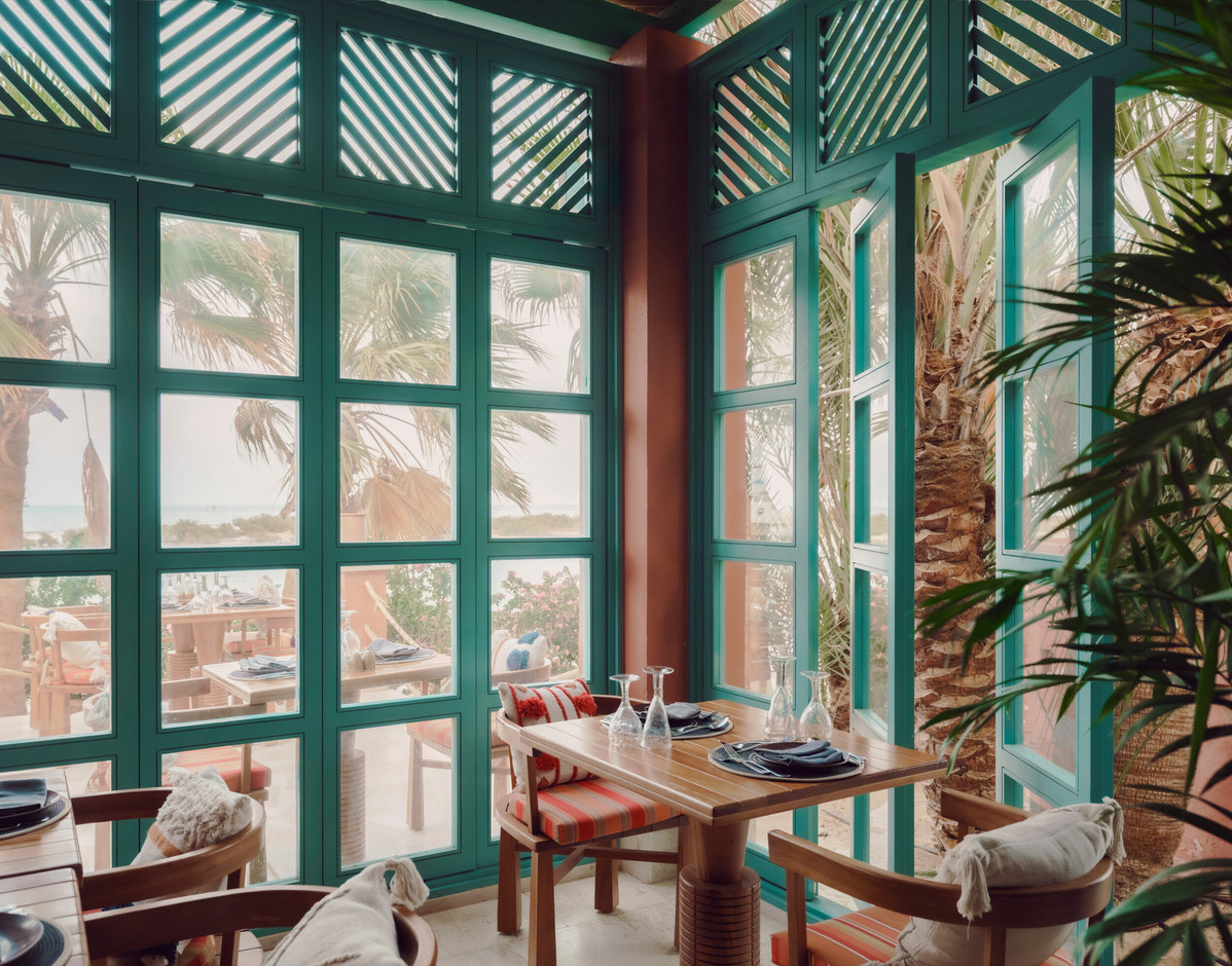 For  the Orient 1001 Restaurant at the Sheraton Miramar Resort  AP introduced pivot doors and panels, opening it up to allow breezes to the interior, improving comfort and pleasure throughout the day and night.  Simon Menges & Nino Tugushi