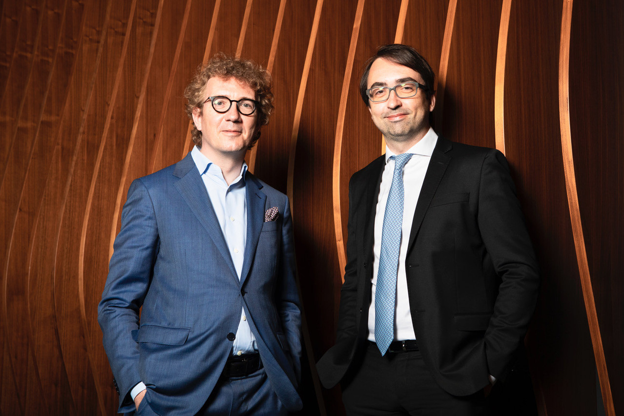 Laurent Schummer et Marc Mouton, Partners chez Arendt & Medernach. (Photo: Marc Blasius/Maison Moderne)