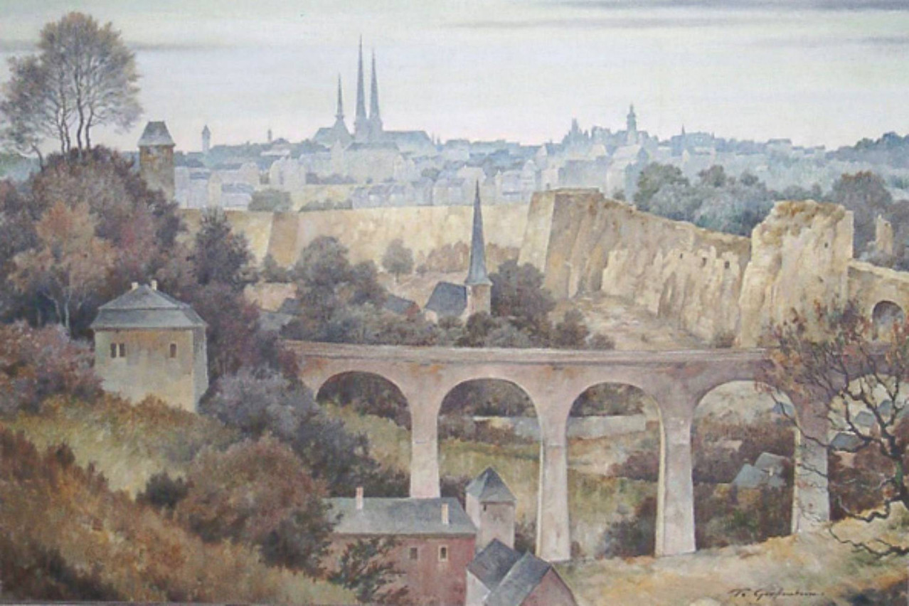 A number of panoramic views of Luxembourg can be seen at the Lëtzebuerg City Museum, such as this work by Gerstenkorn. Photo: Lëtzebuerg City Museum