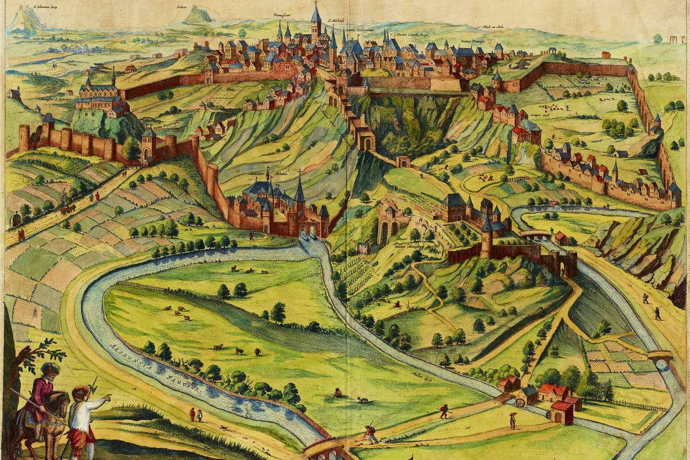 This work, Blaeu Luceburgum, dating from 1649, was used as the basis for the animation created by the students. Photo: Lëtzebuerg City Museum