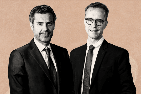 Tanguy Kamp, Head of Investment Management Europe au sein d’Indosuez Wealth Management & Éloi Ziegler, Head of Advisory Europe au sein d’Indosuez Wealth Management (Photo: Crossfire for Maison Moderne)
