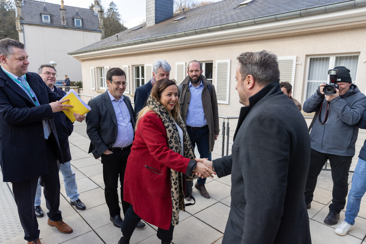 Employers and trade unions met in turn with the government on Tuesday 28 February 2023 to prepare for the tripartite meeting, which will take place on Friday 3 March 2023. Photo: Romain Gamba/Maison Moderne