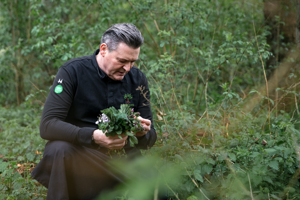 René Mathieu uses locally farmed products, but also goes foraging around the château. Photo: Romain Gamba