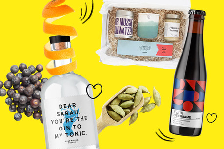 Bière, gin, chocolat, bougies... le tout local: jado.lu combine artisanat et design pour ses produits personnalisables. (Design: Sascha Timplan/Maison Moderne)