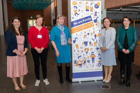 Catia Fernandes (IMS Luxembourg), Annémie Maquil (Ville de Luxembourg), Lydie Polfer (Bourgmestre de la Ville de Luxembourg), Corinne Cahen (Ministre de la famille et de l’Intégration) et Nancy Thomas (IMS Luxembourg). ((Photo: Emmanuel Claude / Focalize))