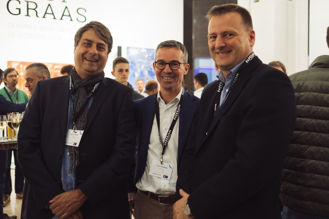 Alain Fontaine avec ses deux compères de départ, Patrick Kersten et Marc Molitor, en 2018. (Photo: Sebastien Goossens/SG9)