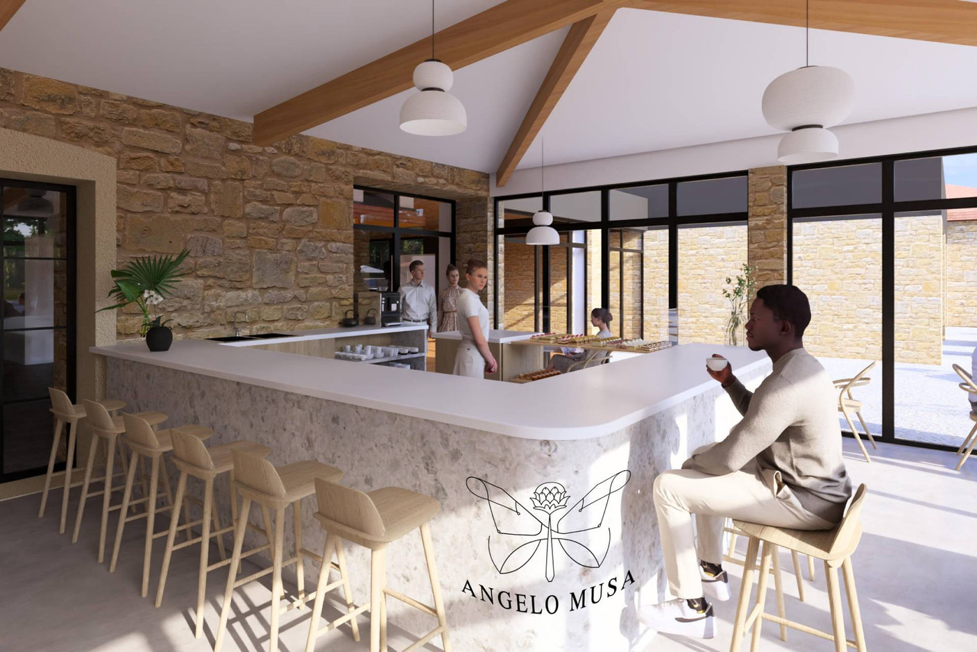 Il sera possible de s’installer au comptoir pour découvrir les pâtisseries d’Angelo Musa.  (Illustration: Domaine de la Klauss)