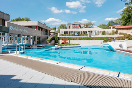 Le domaine thermal est appelé à faire peau neuve: le chantier, d’une durée de cinq ans, au coût de 133,5 millions d’euros, débutera en 2024. (Photo: Romain Gamba/Maison Moderne)