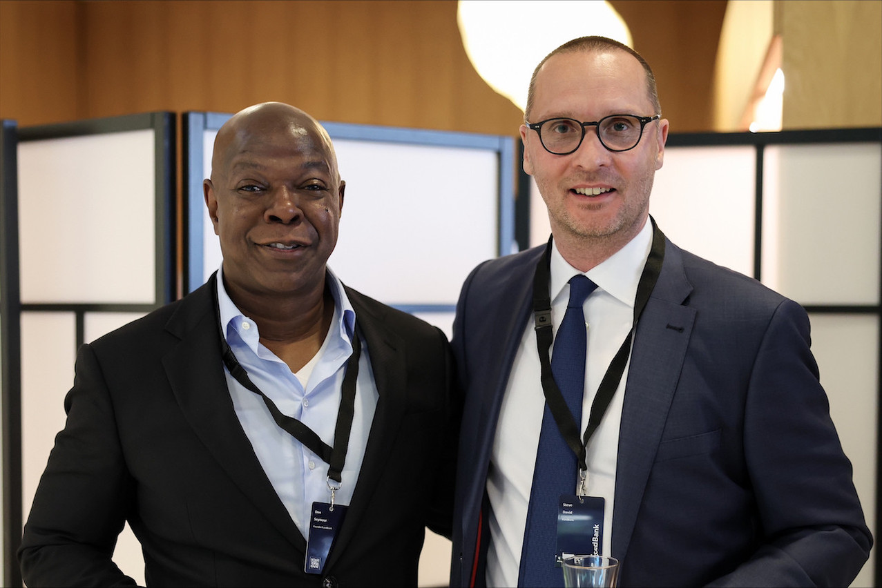 Don Seymour, ici au côté de son CEO au Luxembourg, Steve David, est le propriétaire de la Fundbank, dont les activités démarreront véritablement en août.  (Photo: Sophie Margue / Fundbank)