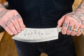 The range of knives offered at the Kirsch by Nicole shop is made up of the couple's three favourite brands: Dick, Cuttworxs and Tramontina. Matic Zorman / Maison Moderne