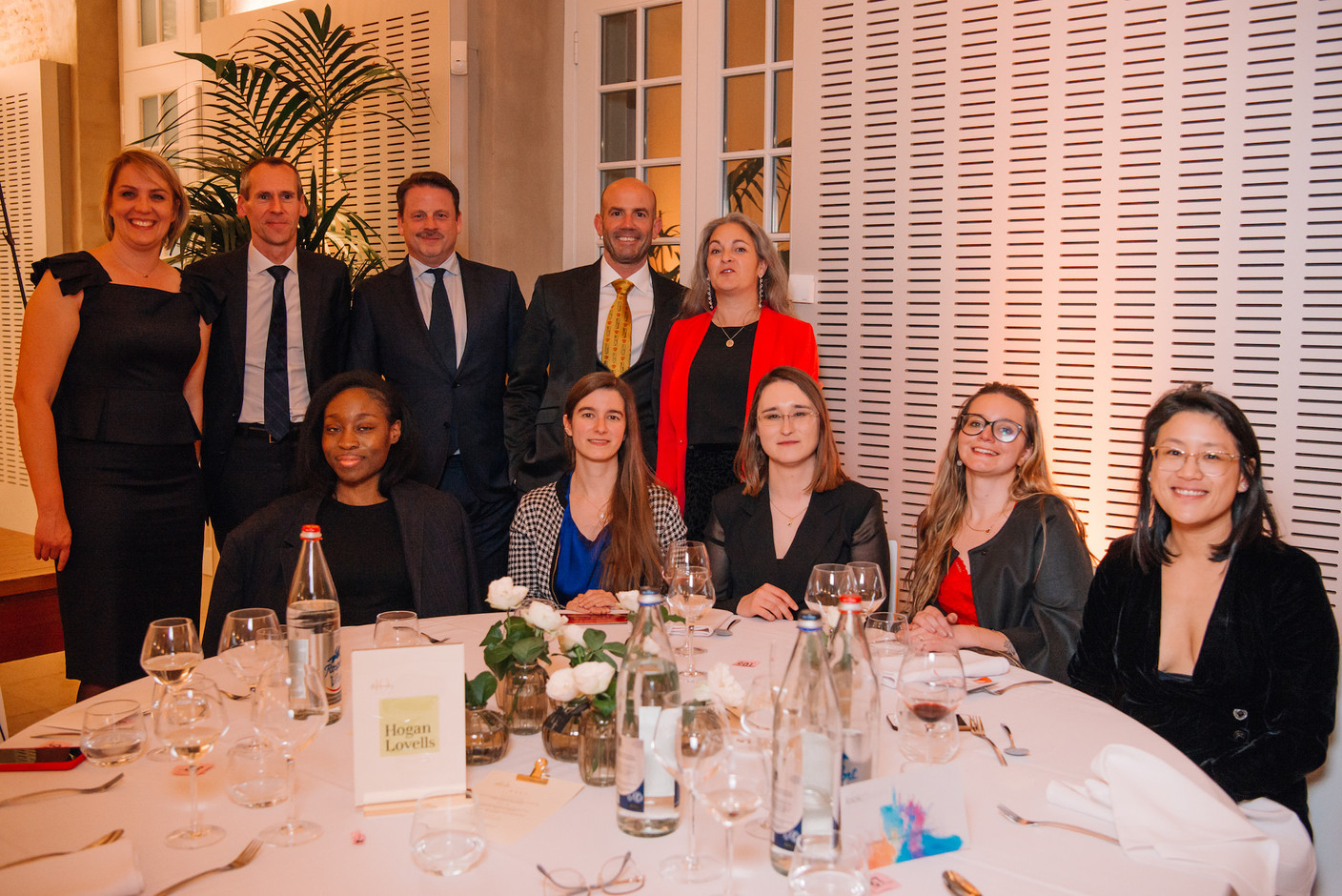 Aline Giersch, Alexander Koch, Pierre Reuter, Gérard Neiens, Ariane Mehrshahi Marks, Grâce Mfuakiadi, Valérie Laskowski, Agnes Merz, Mathilde Soetens, Kim Tang (Hogan Lovells Luxembourg table), 25 April 2024. Photo: Kateryna Mostova for Dress for Success