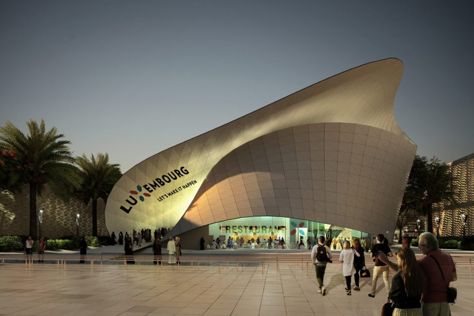 Imaginé par l’architecte Shahram Agaajani, le pavillon luxembourgeois s’inspire du ruban de Möbius et devra être la vitrine du Luxembourg pendant l’exposition universelle à Dubaï. (Photo: Metaform)