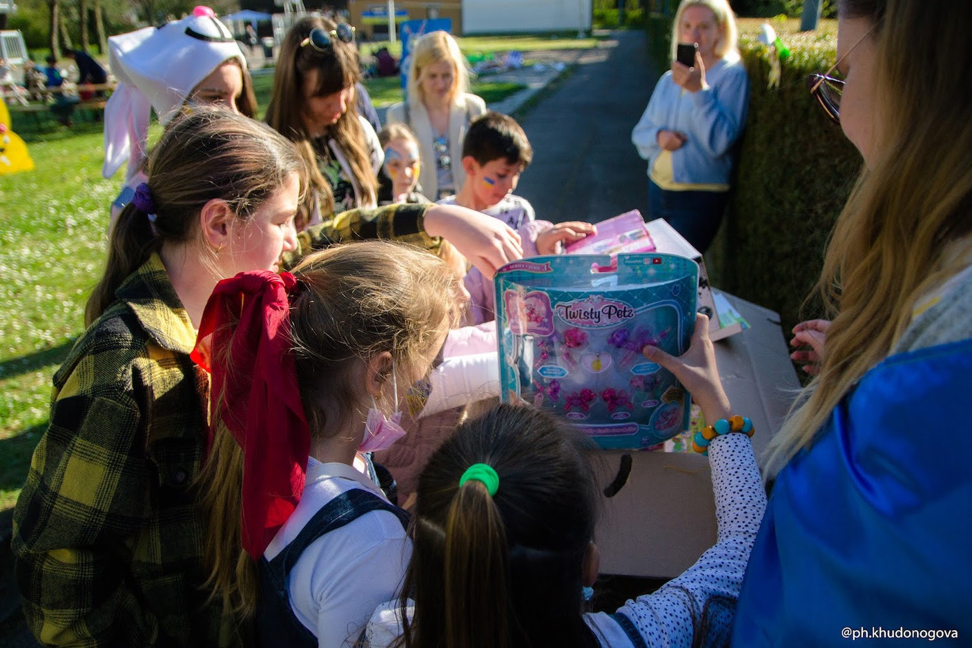 Children were able to pick a gift to take home. Photo: Anastasia Khudonogova