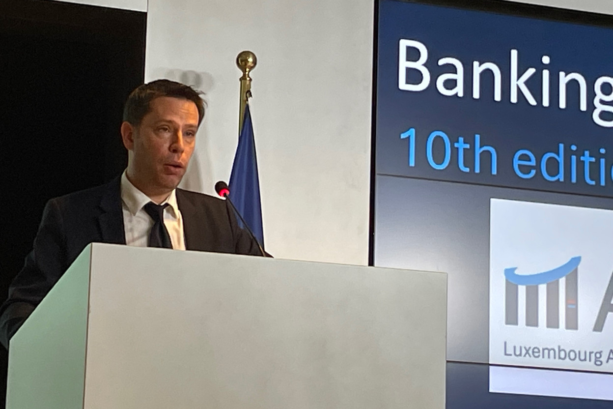 “Risks to the outlook are tilted to the downside due to geopolitical tensions, domestic uncertainties and fiscal challenges,” said Frédéric Lardo, deputy head of division for strategic risk and analytics at the European Central Bank, speaking at the ALRiM–GARP Banking Risks Conference in Luxembourg on 20 January 2026. Photo: Sylvain Barrette