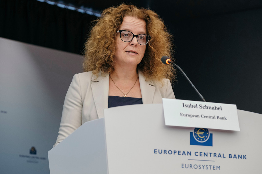 “Markets are confident that inflation is going to come down rapidly and therefore they are pricing early and very large rate cuts next year. Central banks are more cautious, and I would argue they have to be more cautious,” said European Central Bank board member Isabel Schnabel on 5 December 2023. This strongly suggests that the ECB is poised to keep the key banking rates unchanged in its upcoming policy meeting on 14 December. Schnabel seen here during her keynote speech on inflation dynamics conference, 31 August 2023. Photo: European Central Bank