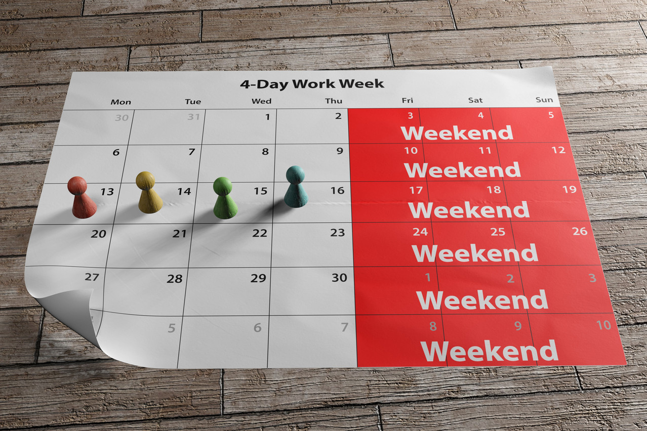 La semaine de quatre jours n’a séduit que 0,45% des salariés belges, selon une étude de Securex menée sur 101.656 travailleurs de petites entreprises. (Photo: Shutterstock)