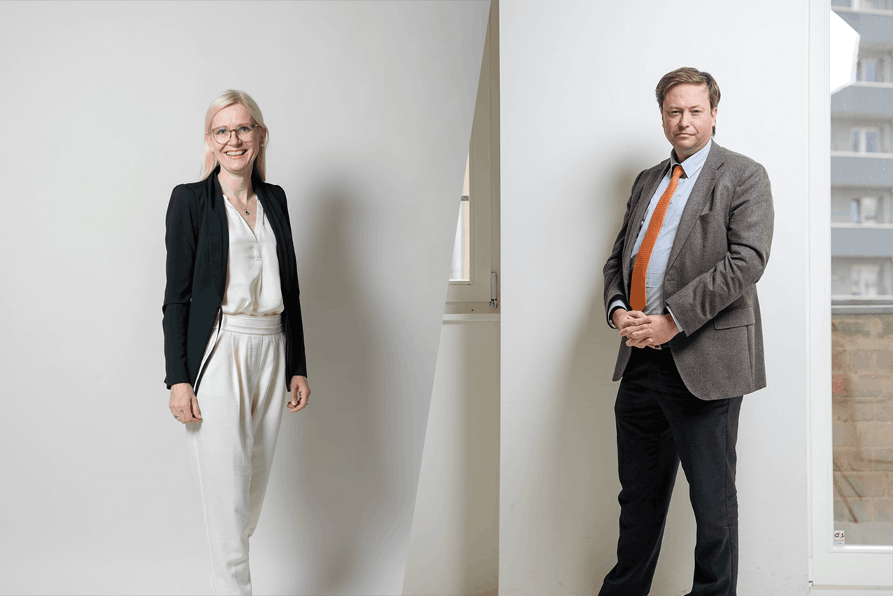 Paperjam spoke online with Cindy Tereba at the Luxembourg Chamber of Commerce and Philippe Ledent at ING Bank on 21 October 2024 in two separate interviews.  Photos: Romain Gamba / Montage: Maison Moderne