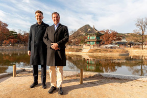 Economy minister Franz Fayot and Crown Prince Guillaume visit Gyeongbokgung Palace on 27 November 2022 SIP/Julien Warnard