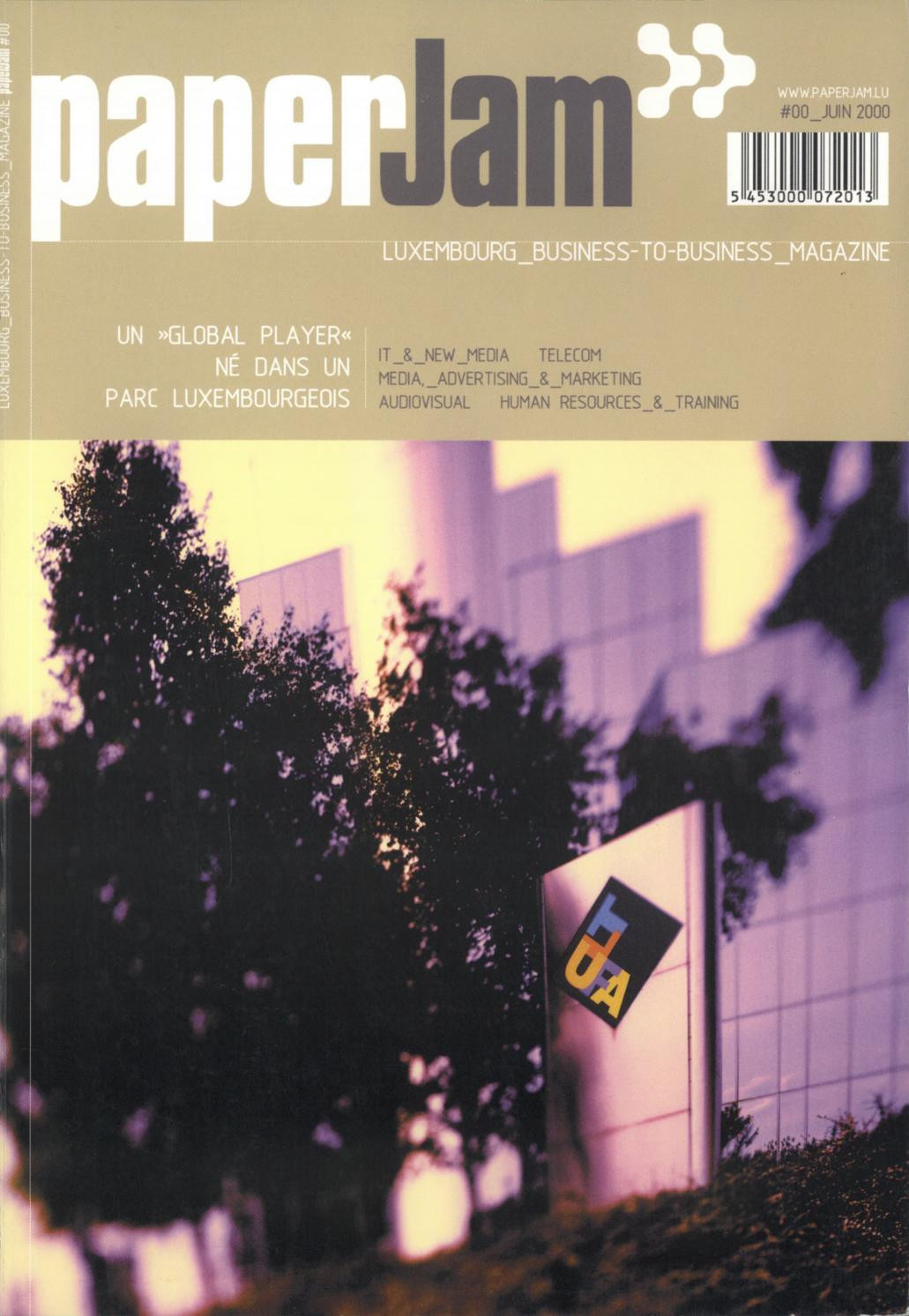 La couverture du numéro 0, avec un dossier consacré au prédécesseur de RTL Group, CLT-UFA. (Couverture: Paperjam/archives Maison Moderne)