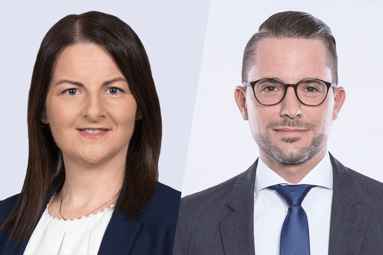 La Banque européenne de dépôt a nommé Roseanna Young et Markus Weimann au poste de directeur général. (Photos: EDB/Montage: Maison Moderne)