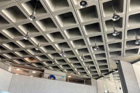 The treatment of the ceilings is one of Sir Denys Lasdun’s signatures. Photo: Paperjam