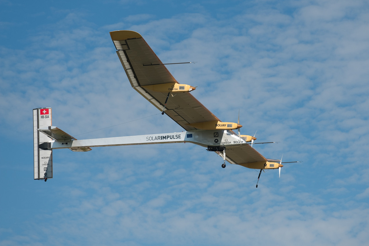 The Solar Impulse was the first electric plane to fly around the world. Frederic Legrand - COMEO/Shutterstock.