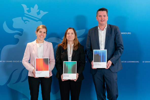 La stratégie Souveraineté numérique 2030 du Luxembourg sera globale et conduite par trois ministres, Elisabeth Margue, Stéphanie Obertin et Lex Delles. (Photo: SIP/Emmanuel Claude)