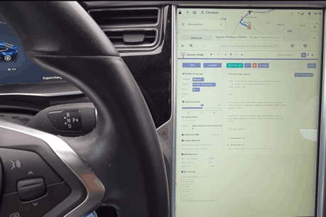 Un million de propriétaires de Tesla pourront tester les fonctionnalités de la start-up luxembourgeoise dans leur voiture… mais pas au volant, recommande EmailTree. (Photo: EmailTree)