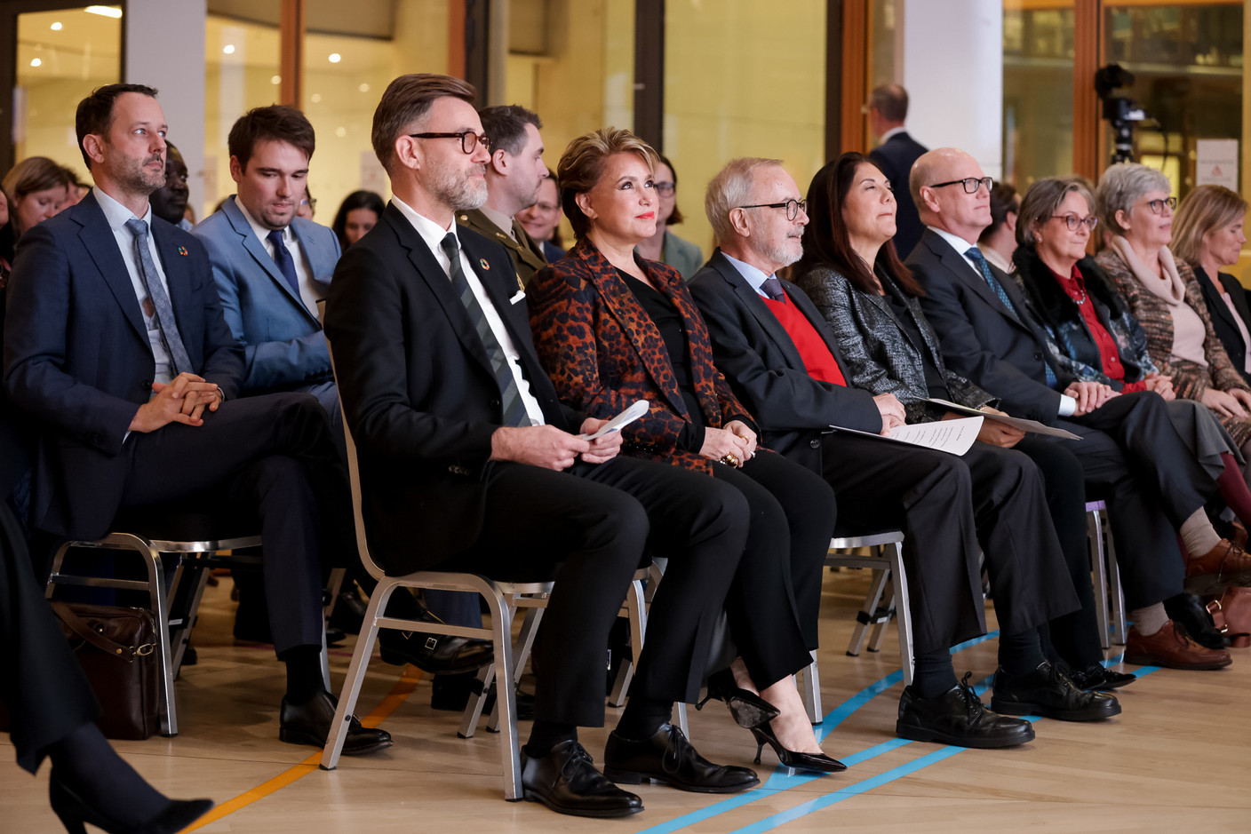 Day 2: Minister Fayot beside Her Royal Highness the Grand Duchess and President of the High Jury, and president of the EIB Werner Hoyer.  InFiNe.lu