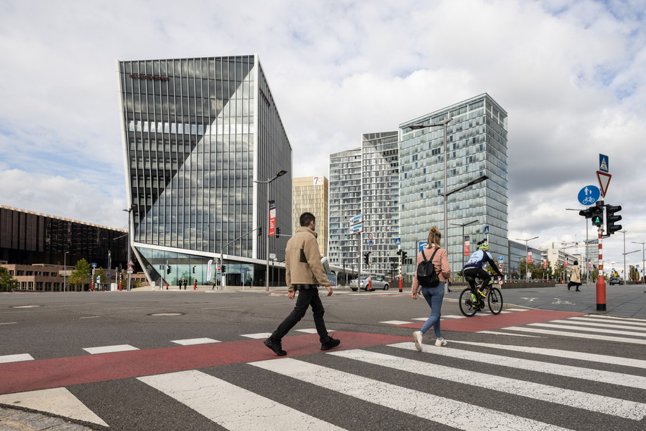 View of Luxembourg City’s Kirchberg business district, where French still reigns in the workplace, limiting opportunities for some international staff. Photo: Guy Wolff/Maison Moderne