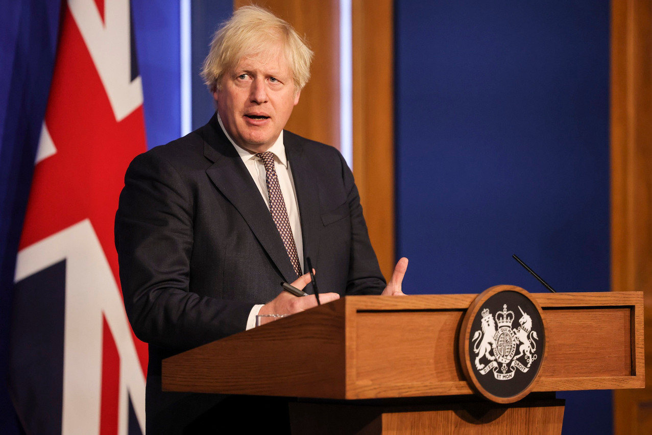 Boris Johnson, UK prime minister, announced the easing of covid-19 restrictions during a press conference, 5 July 2021. Andrew Parsons /  No 10 Downing Street