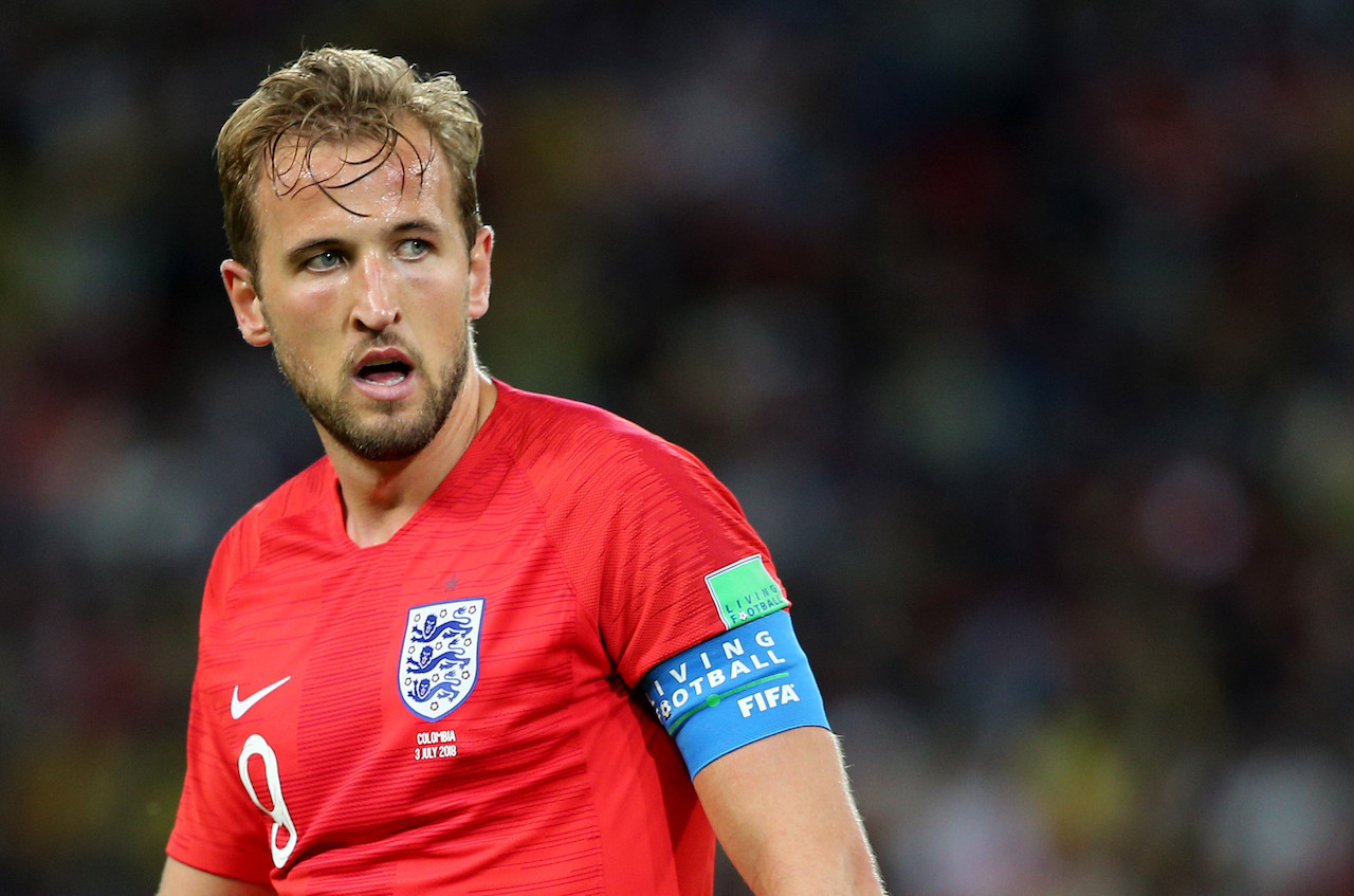 England captain Harry Kane (pictured at the 2018 World Cup) and the 25 other players in the squad, as well as manager Gareth Southgate, have been sent a letter by Alison Patterson asking them think of her daughter “and the many other victims who have been murdered in Qatar before you play for your country.” Marco Iacobucci Epp/Shutterstock