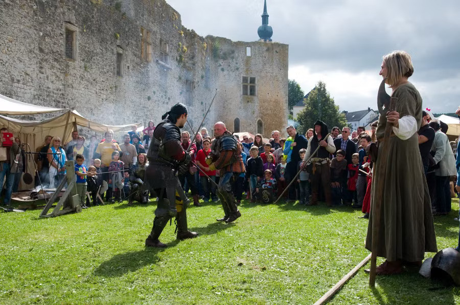 This weekend, the medieval festival transforms the Château de Koerich into a medieval camp. Photo: Visit Luxembourg/Jeannot Weber