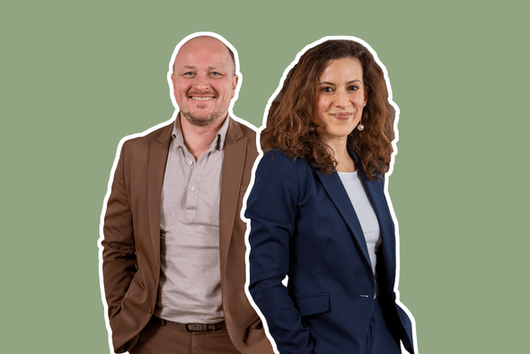 Emna Rekik, Country Lead and Head of Leasing Advisory, JLL Luxembourg et Alain Clarinval, Head of Tétris Luxembourg (Photo: Paperjam)