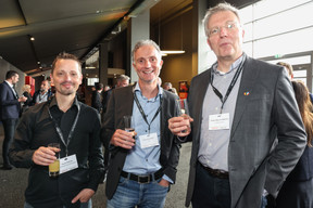 Patrick Coelho (Properties Solutions Group), Xavier Delposen (Act2T) et Charles-Albert Florentin (Luxinnovation). (Photo: Marie Russillo/Maison Moderne)