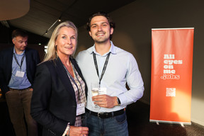Simône Van Schouwenburg (Spuerkeess) et Jekabs Vinauds (Internatonal Climate Finance Accelerator). (Photo: Marie Russillo/Maison Moderne)