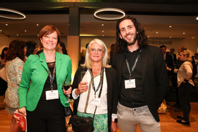 Sonia Lemasson (My Personal Office), Benedicte Hiernaux (IOME) et Maxime Lissmann (Buro Partners Luxembourg). (Photo: Marie Russillo/Maison Moderne)