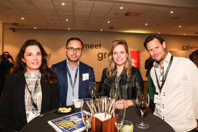 Maud Franz (Kinepolis), Eros Sharma (Odgers Berndtson), Laure Removille (Kinepolis) et Jean-Michel Zappitelli (Liberty Speciality Markets). (Photo: Marie Russillo/Maison Moderne)