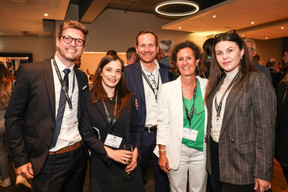 Bruno Van De Vloet (Advisory Key), Lilia Mileva, Stéphane Compain, Sandrine Lapointe-Compain et Doina Sandu (Luxrelo - Immigration & Relocation Services) (Photo: Marie Russillo/Maison Moderne)