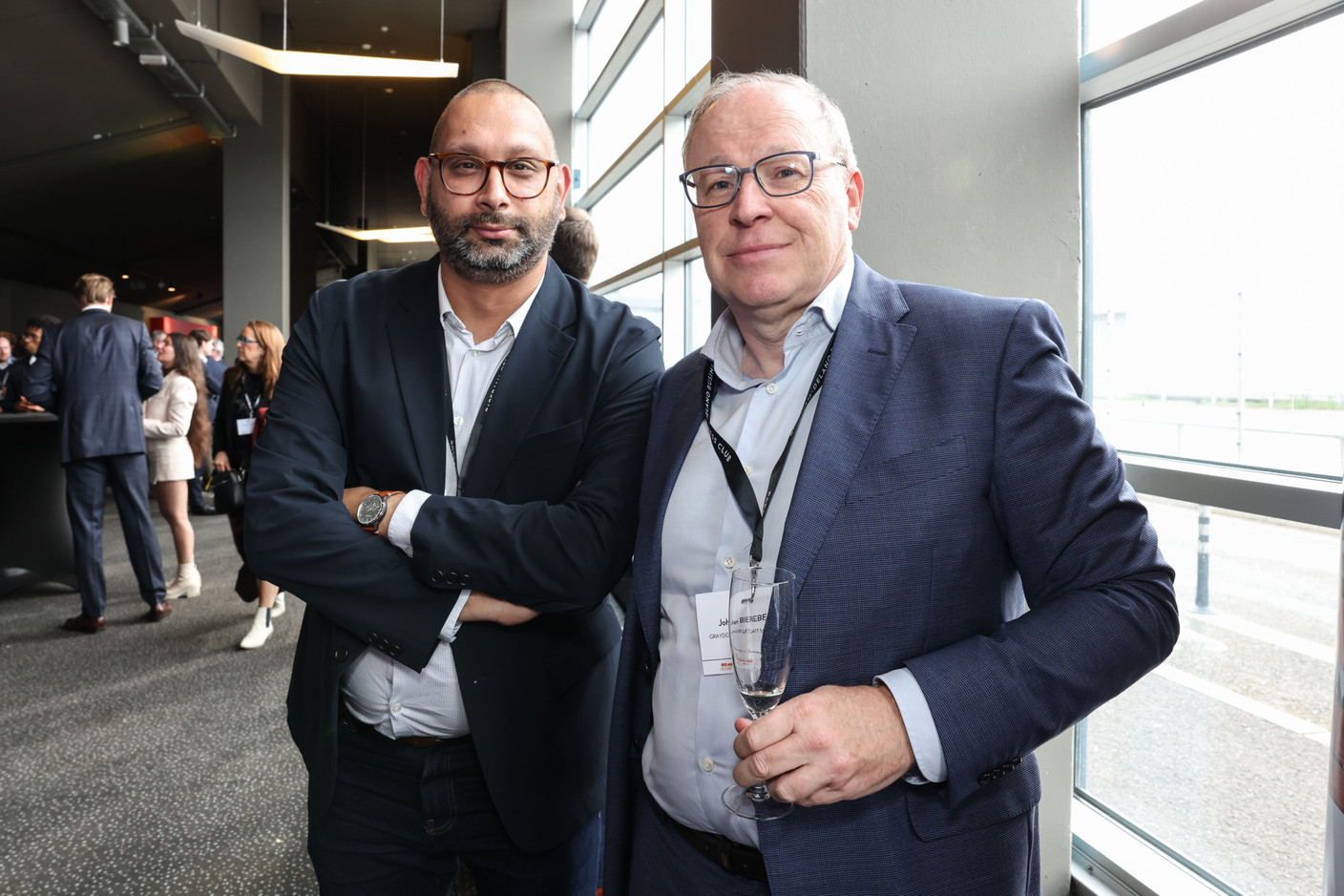 Djallal Bouras (UP Luxembourg) et Johan Bierebeeck (GraydonCreditSafe). (Photo: Marie Russillo/Maison Moderne)